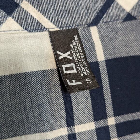 FOX Racing Flown Flannel Button Up Shirt Collared Long Sleeve Womens Small Top - Picture 4 of 6